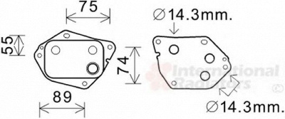 VAN WEZEL 82003288 -  масляный радиатор, двигательное масло